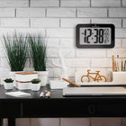 Marathon Atomic Wall Clock with 8 Time Zones - Black (CL030033BK)-Choose between PST, MST, CST, EST, AST, NST, HST, and AKST with the option to turn on or off Daylight Savings Time