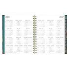 Blueline 17 Months Weekly/Monthly Planner - August to Dec - 11" H x 8"-1/2" W - Flower Design - Bilingual-Julian dates