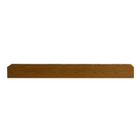 Entrepot La Grange Floating Beam Fireplace Mantel - 72" L x 7" D x 5" T - Medium Walnut-Includes Support