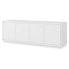 Hudson&Canal Presque TV Stand for TV's up to 75" - White-The top has a weight capacity of 75lbs, lower shelves can hold 25lbs each