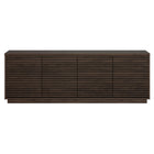 Hudson&Canal Tullis TV Stand for TV's up to 78" - Alder Brown-A transitional design accommodates TVs up to 78" for your entertaining space