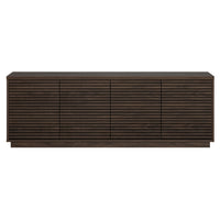 Hudson&Canal Tullis TV Stand for TV's up to 78" - Alder Brown-A transitional design accommodates TVs up to 78" for your entertaining space