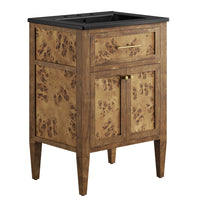 Modway Elysian 24" Wood Bathroom Vanity - Black/Brown-Modern Bathroom Vanity