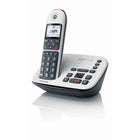 Motorola CD5 Series DECT 6.0 Digital Cordless Telephone with Answering Machine - White-Ergonomically Designed: The handset has a tactile keypad and a rubber rear cover to provide comfort and secure grip
