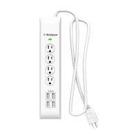 Westinghouse 4.8A Surge Protector - 4 USB Ports-900J Surge Protection