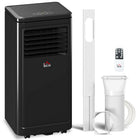 HOMCOM 8000 BTU Portable Air Conditioner - Black-8000 BTU cools instantly, suits for 215-344 sq. ' 