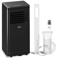 HOMCOM 8000 BTU Portable Air Conditioner - Black-8000 BTU cools instantly, suits for 215-344 sq. ' 