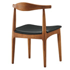 Modway Tracy Wood Dining Chairs - Black - 4 Pack-9