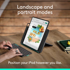 Logitech Flip Folio Keyboard Case for iPad 11/13 Pro (M4/M5) Air 13/11(M2/M3/M4)5th Gen - Graphite-Pair multiple devices: Bluetooth pairing for iPhone and more; multitask across three devices with one keyboard; switch with a press of a button
