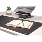 Fellowes Breyta Desk Mat - Black-Non-slip base keeps desks mat in place throughout the day