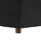 Modway Commix Down Filled Overstuffed Boucle Fabric Ottoman - Black-Ottoman Weight Capacity: 331 lbs.