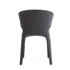 Manhattan Comfort Conrad 20.47" Mid-Century Modern Faux Leather Upholstered Dining Chairs - Grey - Set of 2-21.26" L x 23" W x 30.71" H