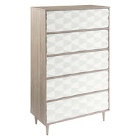 Modway Vespera 5-Drawer Chest - Oak White-Five-Drawer Chest