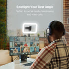 MyBat Pro Spotlight Tripod with 9" Ring Light  - Stainless Steel Stand - Silver-Sturdy Tripod Base - Ensures stability for smooth, wobble-free shooting