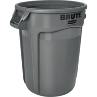 Brute 32 Gallon Vented Round Containers - Grey - 2 Pack-Brute container, Vented