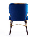 Manhattan Comfort Strine 21.65" Modern Velvet Upholstered Dining Chair - Blue - Set of 2-22.83" L x 23" W x 33.07" H