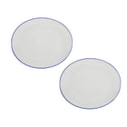 Casa Domani Café Oval Platter - 37 x 31cm - Blue - 2 Pack-Made of Porcelain