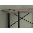 Monarch Specialties 7310 48" Computer Desk - Dark Taupe/Black Metal-X-shaped metal bar on the back of the desk provides support and adds a decorative touch