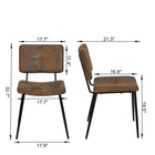 Homy Casa Conference Chairs - Suede Brown Fabric - 4 Pack-Ideal for conference rooms, dining areas, or as accent seating.