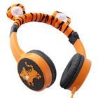 Planet Buddies Kids Furry Wired Headphones - Orange/Black (Tiger)-Music Sharing: Our headphone splitter means you can connect a second pair of wired headphones and share your audio, making our ear phones a great alternative to bluetooth speakers.