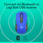 Logitech Signature M650L Wireless Mouse - Blue-Customizable side buttons: Customize the side buttons on the computer mouse with Logitech Options+, available on Windows and macOS, to your favorite shortcuts - like back/forward or copy/paste