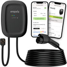 Emporia Classic Level 2 40A EV Charger with 24' Cable - J1772 - NEMA 14-50 Plug - Black-Supports versatile installation options with preconfigured nema type 14-50P connection compliant with nec 625 for up to 40A or conversion to hardwired setup for up to 48A, professional installation is recommended for optimal safety performance and reliability