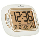 Marathon Atomic Alarm Clock With Auto-Night Light - Temperature & Date - White (CL030051WH)-Self-setting/adjusting using radio frequencies broadcast from NIST's Colorado Atomic Clock