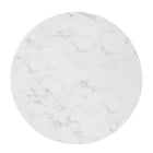 Modway Zinque 28" Artificial Marble Dining Table - Gold White-Easy-to-Clean Surface