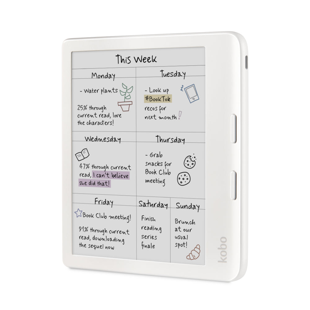 Kobo Libra Colour eReader - White | staples.ca