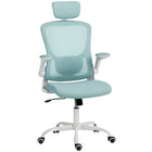 HOMCOM Ergonomic Office Chair with Headrest - Light Green-Full-body ergonomic support, rotatable, adjustable headrest and 4D lumbar support to fit your body