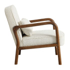 Modway Charlie Boucle Upholstered Armchair - Ivory-Matching Throw Pillow