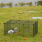 PawHut 18" H 16-Panel Small Animal Cage with Door-Confine your pet securely while providing ample room for play and relaxation 