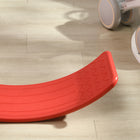 Qaba 32.3" Balance Board, Ended Preschool Learning Montessori Waldorf Toy - Red-Colour: Red 