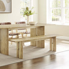 Modway Amistad 72" Wood Bench - Oak-Assembly Required