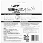 BIC Wite Out Mini Pastel Correction Tape - Pastel Colours - 3 Pack-Pastel colours: these bic wite-out brand mini correction tapes deliver clean white coverage with bodies in trendy soft hues: purple, yellow and blue