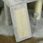 PawHut 57.5" Cat Tree with Scratching Posts, Bed and House - Grey-Toy balls keep them active and entertained 