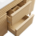 Modway Render 48" Single Sink Bathroom Vanity - Oak/White-9