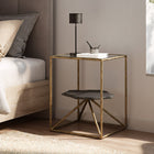 Zuo Ranol Side Table - Brass-Dimensions: 18.1" L x 18.1" W x 23.6" H
