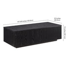 Hudson&Canal Paxton 48"W Rectangular Coffee Table - Black Grain-8