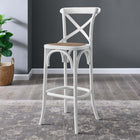 Modway Gear Bar Stool - White-No Assembly Required