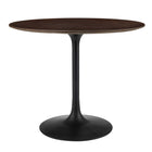 Modway Lippa 36" Round Wood Dining Table - Black Cherry Walnut-Modern Dining Table