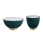 Manhattan Comfort Anderson Modern 28.15" Coffee Table and 18.43" End Table - Green - Set of 2-Modern Coffee Table and End Table Set for Living Room Use