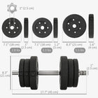 Soozier 55 lb Adjustable Dumbbells Weight Set-Features with non-slip grip to prevent slipping when exercising 