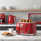 Salton NuRetro Digital 4 Slice Toaster - Space Cherry-Automatic slice pop-up makes it easy to retrieve toast without burning fingers.