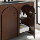 Modway Appia 36" Bathroom Vanity - Walnut/Black-Black Ceramic Sink Basin