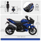 Aosom 6V Kids Electric Pedal Motorcycle with Music - Blue-This ride-on motorcycle can continually play for 45 minutes once fully charged 