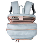 Swissdigital Design Katy Rose Tech Backpack with Apple Find My - Teal Blue-RFID DATA PROTECTION: Travel with peace of mind. With an integrated RFID protection compartment, helps to protect your sensitive personal data (such as credit cards, passports, and driver's licenses) from being accessed by scanners.
