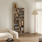 HOMCOM DVD Shelf - Natural Wood-Maximum load 66 lbs (30 kg), easy to assemble