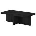 Hudson&Canal Elna 44"W Rectangular Coffee Table - Black Grain-Tabletop features a weight capacity of 50 lbs