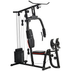 Soozier Home Gym Machine-High pulley, chest press, and leg press enhance workout variety